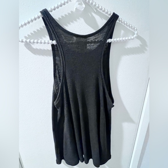 Free People Black Clean Linens Tank Top Sz Small Womens - Picture 4 of 4